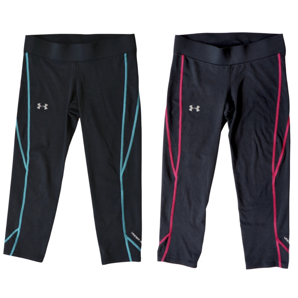 Lot of 2 Under Amour Heat Gear leggings capri length